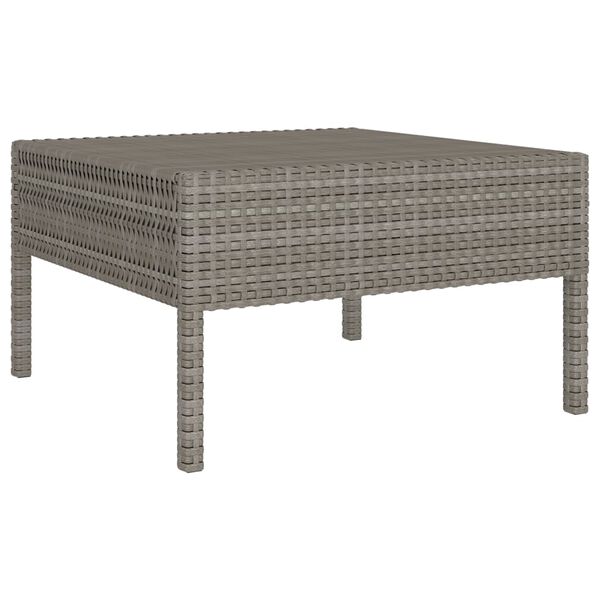 vidaXL Salon de jardin 2 pcs avec coussins R&eacute;sine tress&eacute;e Gris