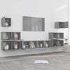vidaXL Ensemble de meubles TV 8 pcs Sonoma gris Bois d'ing&eacute;nierie