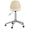 vidaXL Chaise pivotante de bureau Cr&egrave;me Tissu