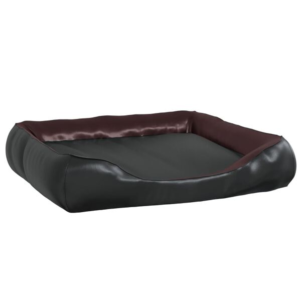 vidaXL Lit pour chien Noir et marron 105x80x25 cm Similicuir