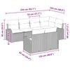 vidaXL Ensemble de canap&eacute; de jardin Marron polyrotin