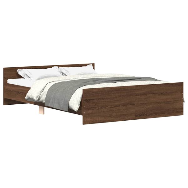 vidaXL Cadre de lit sans matelas ch&ecirc;ne marron 150x200 cm