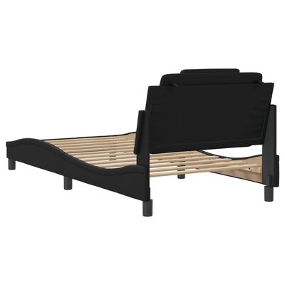 vidaXL Cadre de lit sans matelas noir 100x200 cm similicuir