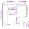 vidaXL Buffet Gris b&eacute;ton 60x35x70 cm Bois d'ing&eacute;nierie