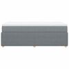 vidaXL Sommier &agrave; lattes de lit avec matelas Gris clair 100x200cm Tissu