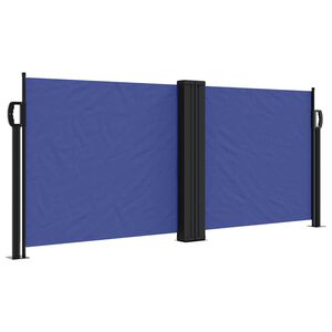 vidaXL Auvent lat&eacute;ral r&eacute;tractable bleu 100x600 cm