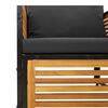 vidaXL Salon de jardin avec coussins 6 pcs bois d'acacia solide