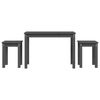 vidaXL Tables gigognes 3 pcs Gris Bois de pin massif