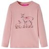 vidaXL T-shirt pour enfants &agrave; manches longues rose 128