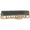 vidaXL Ensemble de canap&eacute;s d'ext&eacute;rieur 7 pc Blanc et anthracite