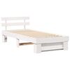 vidaXL Cadre de lit avec t&ecirc;te de lit Blanc 75 x 190 cm Pin massif