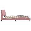 vidaXL Cadre de lit sans matelas rose 180x200 cm velours