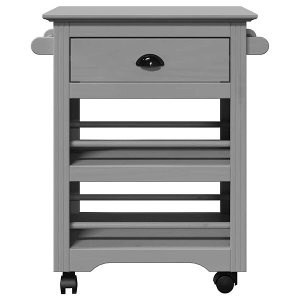 VidaXL Chariot de cuisine BODO gris 67,5x45x80 cm