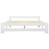 vidaXL Cadre de lit sans matelas blanc bois massif 180x200 cm