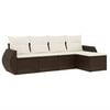 vidaXL Salon de jardin avec coussins 5 pcs marron r&eacute;sine tress&eacute;e