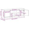 vidaXL Unites TV Marron 139,5 x 34 x 50 cm Bois d'ing&eacute;nierie