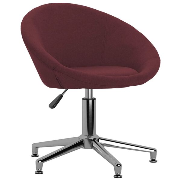 vidaXL Chaises &agrave; manger pivotantes lot de 2 violet tissu