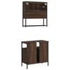 vidaXL Ensemble de meubles de salle de bain 2 pcs Ch&ecirc;ne marron