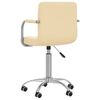 vidaXL Chaises pivotantes &agrave; manger lot de 6 cr&egrave;me similicuir