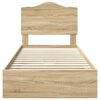 vidaXL Lit de Rangement Ch&ecirc;ne Sonoma 100 x 200 cm Bois d'ing&eacute;nierie