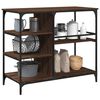 vidaXL Chariot de cuisine ch&ecirc;ne marron 100x45x89,5cm bois d'ing&eacute;nierie