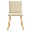 vidaXL Chaises &agrave; manger lot de 4 cr&egrave;me tissu