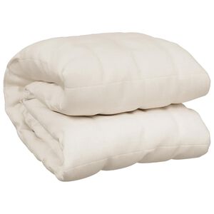 vidaXL Couverture lest&eacute;e Cr&egrave;me clair 220x235 cm 15 kg Tissu