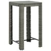 vidaXL Ensemble de bar d'ext&eacute;rieur 5 pcs accoudoir R&eacute;sine tress&eacute;e Gris