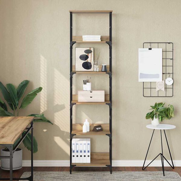 vidaXL &Eacute;tag&egrave;re Ch&ecirc;ne artisanal 50 x 33 x 188,5 cm Bois d'ing&eacute;nierie