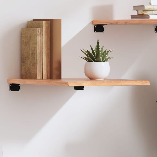 vidaXL &Eacute;tag&egrave;re murale marron clair 40x60x2 cm bois ch&ecirc;ne massif trait&eacute;
