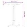 vidaXL Table de bar blanc &Oslash;80x110 cm bois d'ing&eacute;nierie et acier