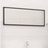 vidaXL Miroir de salle de bain Gris brillant 90x1,5x37 cm Agglom&eacute;r&eacute;
