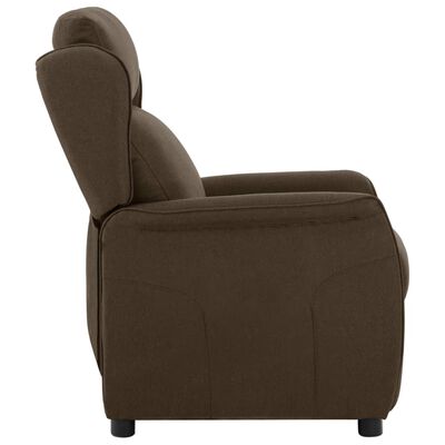 vidaXL Fauteuil inclinable Marron Tissu