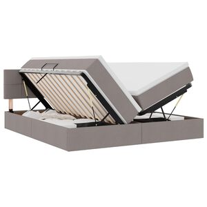 vidaXL Lit de Rangement Taupe 180 x 200 cm Cuir synth&eacute;tique
