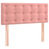 vidaXL Sommier &agrave; lattes de lit avec matelas Rose 90x190 cm Velours