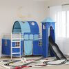 vidaXL Lit mezzanine pour enfants Blanc et Bleu 107 x 200 cm M&eacute;tал