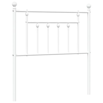 vidaXL Tête de lit métal blanc 80 cm