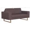 vidaXL Canap&eacute; &agrave; 2 places tissu taupe