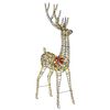 vidaXL Renne de No&euml;l 3D LOVIISA 250 LED Blanc chaud 96 x 40 x 180 cm