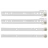 vidaXL Glissi&egrave;re de tiroir 12 pcs Blanc 250 mm Acier
