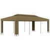 vidaXL Tonnelle avec double toit 3x6 m Taupe 180 g/m&sup2;
