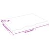 vidaXL Comptoir de salle de bain 80x60x(2-4) cm bois massif non trait&eacute;