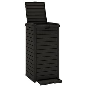 vidaXL Poubelle d'ext&eacute;rieur noir 41x41x86 cm polypropyl&egrave;ne