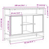 vidaXL Buffet sonoma gris 100x35x80 cm bois d'ing&eacute;nierie
