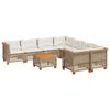 vidaXL Salon de jardin avec coussins 9 pcs beige r&eacute;sine tress&eacute;e
