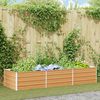vidaXL Jardini&egrave;re sur&eacute;lev&eacute;e Marron Clair 240 x 80 x 45 cm