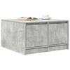 vidaXL Table basse avec tiroirs gris b&eacute;ton 70,5x70x40 cm