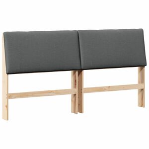 vidaXL T&ecirc;te de lit capitonn&eacute;e Gris fonc&eacute; 200 cm Pin massif
