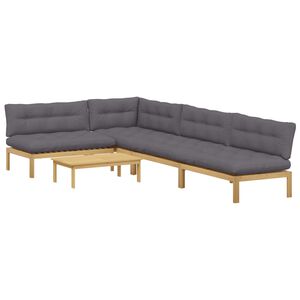 vidaXL 5 Pi&egrave;ce Unit&eacute; du canap&eacute; en palette de jardin