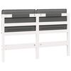 vidaXL T&ecirc;te de lit capitonn&eacute;e Blanc et gris clair 140 cm Pin massif